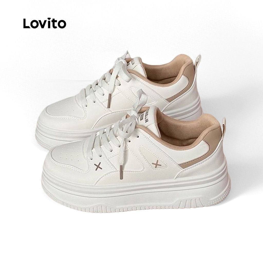 Lovito รองเท้าผ้าใบผู้หญิงแบบลําลอง คลาสสิก และหลากหลาย LFA109019