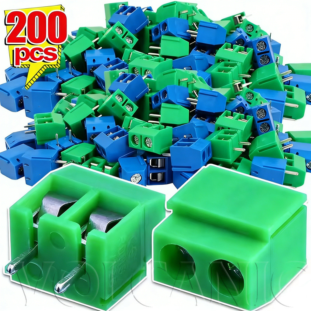 50/100/200pcs KF301 KF306 2Pin 5 มม.PCB Terminal Block Connector, High Current 10A เหล็กสกรูบล็อกพร้