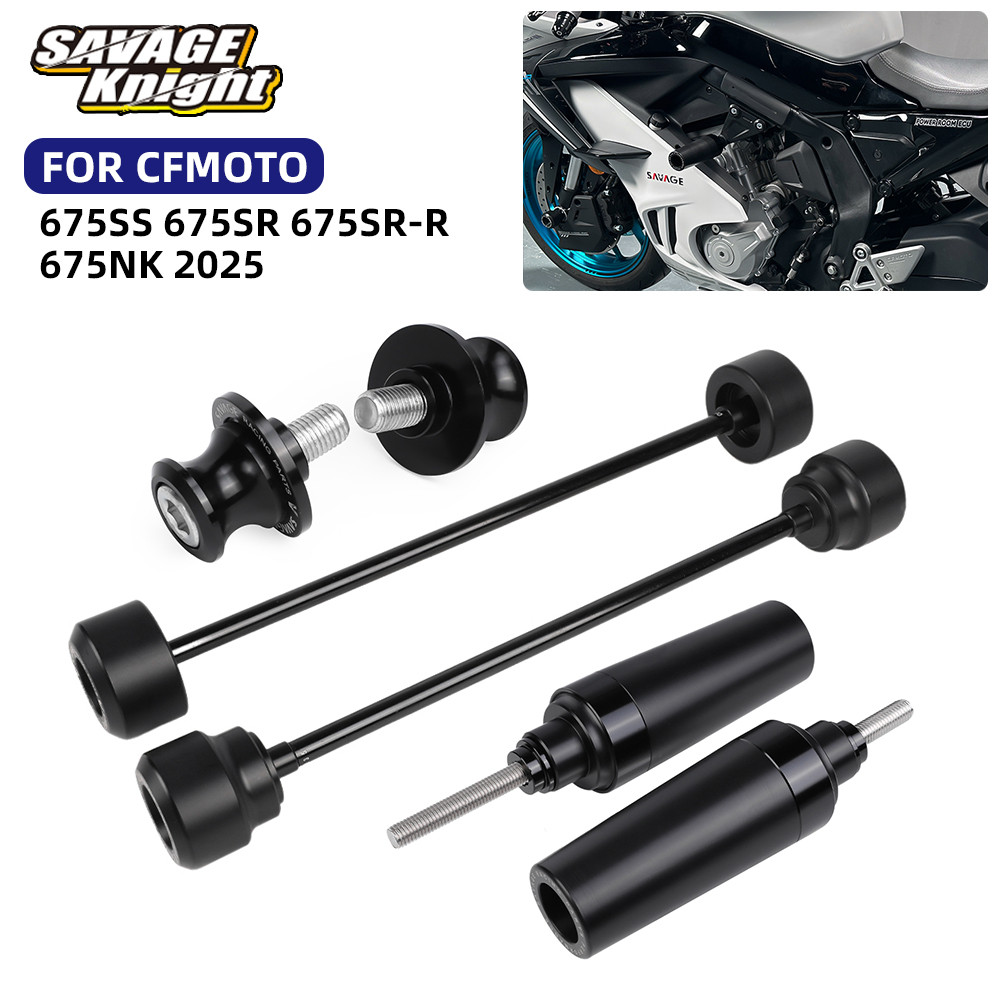 SC 2025 675NK SR675 Axle Wheel Slider Frame Crash Sliders For CFMOTO 675SS 675SR 675SR-R NK675 675 S
