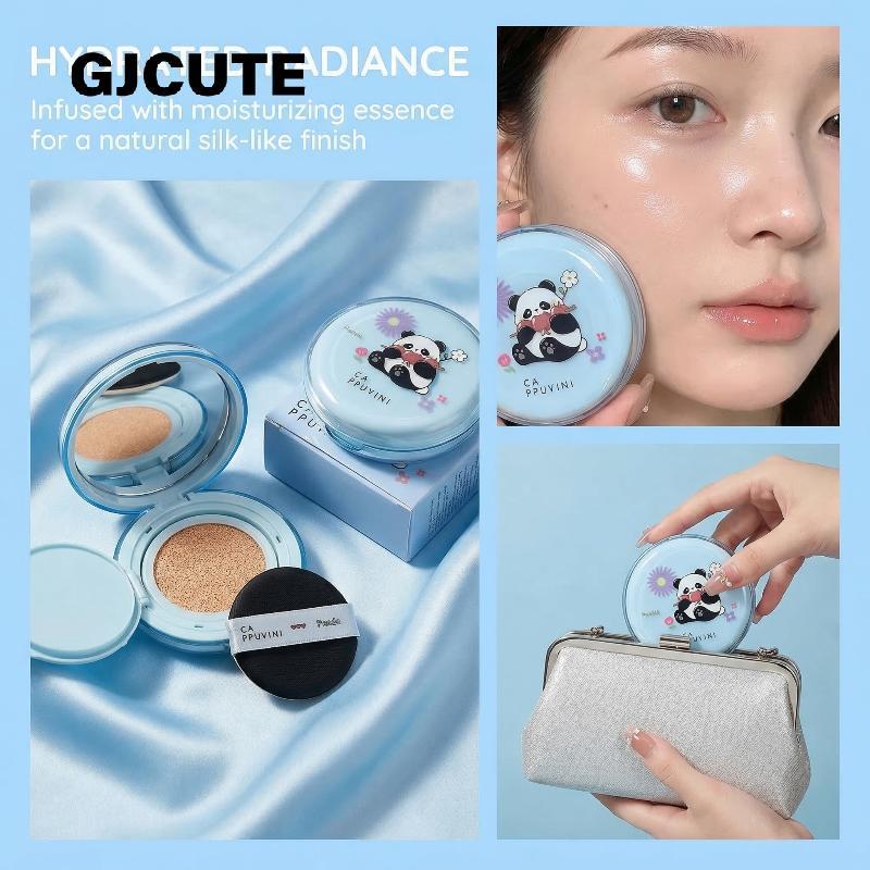 GJCUTE Long Lasting Moisturizing Air Cushion Foundation ครีม Brightening คอนซีลเลอร์ Enhanced Covera