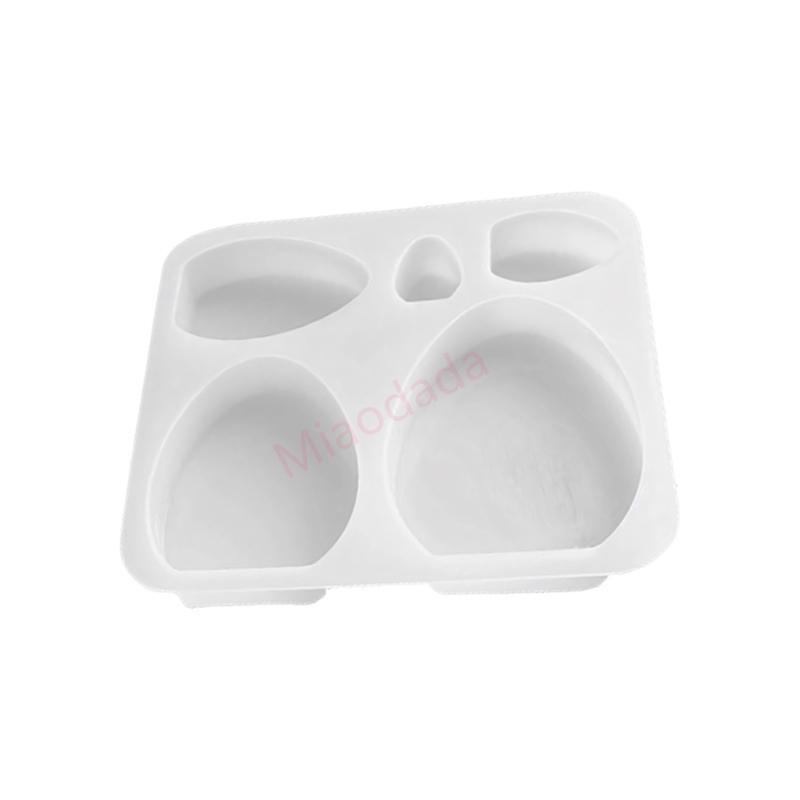 MDD 5 Cavities Eggs แม่พิมพ์ซิลิโคนเกรดซิลิโคนสําหรับทําสบู่