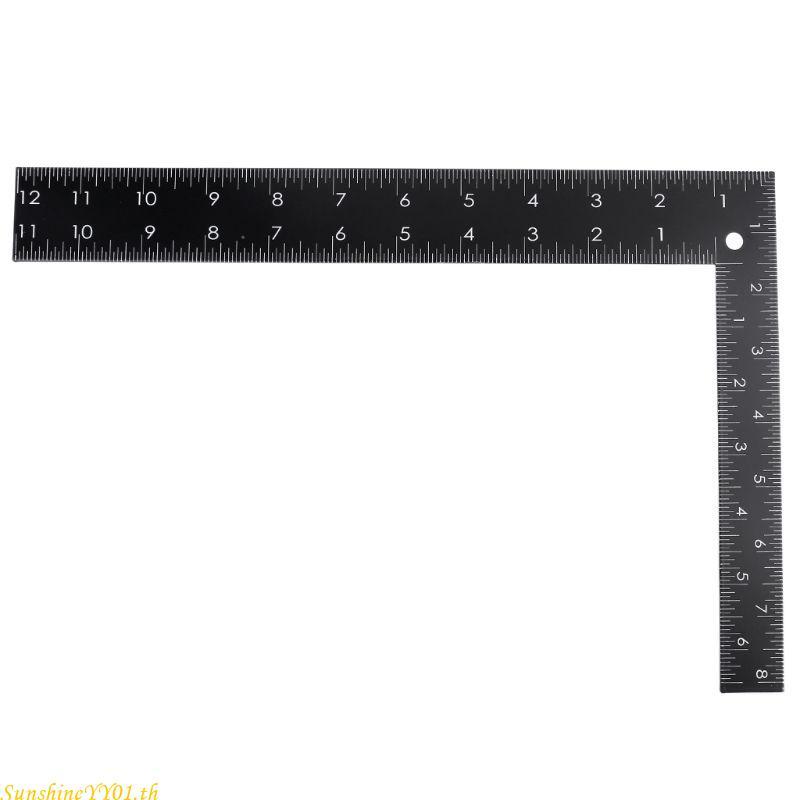 SUN Professional Metal L-Square Shape Patchwork Ruler สําหรับตัดเย็บเสื้อผ้ารูปแบบ DIY