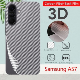 สําหรับ Samsung Galaxy A57 A37 A27 A17 A07 A 57 37 27 17 A 07 LTE 4G 5G 2026 Anti Slip 3D คาร์บอนไฟเบอร์ป้องกันด้านหลังป้องกันหน้าจอกลับฟิล์มไม่กระจกนิรภัย