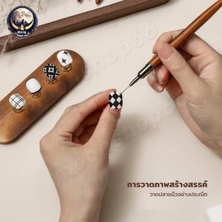 เล็บไม้จันทน์เข็มหลอดแปรงวาดละเอียดมาก Line แปรงวาดเล็บ Art DIY เครื่องมือ