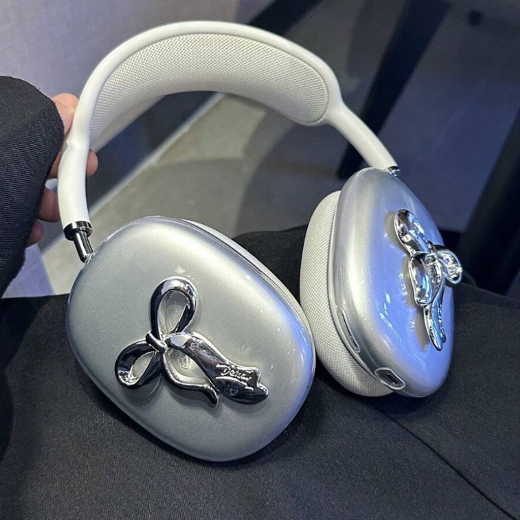 โบว์ไฟฟ้าเหมาะสําหรับเคสป้องกัน Apple airpods max เคสป้องกันหูฟัง airpods