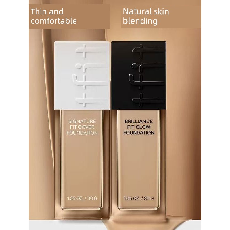foundation cushion Tfit Liquid Foundation Long-Lasting No Makeup Mixed Oil Skin Liquid Foundation คอ