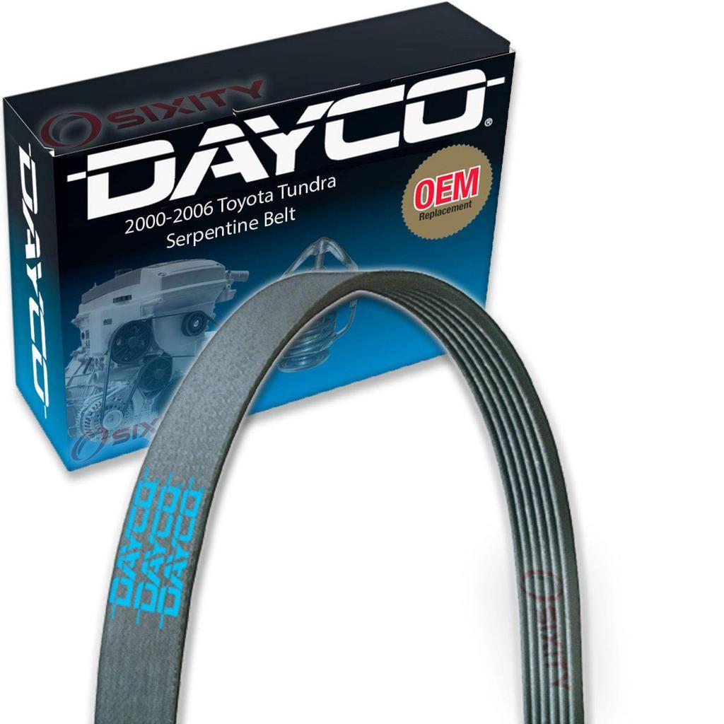 Dayco สายพานหลัก Serpentine เข้ากันได้กับ Toyota Tundra 4.7L V8 2000-2006