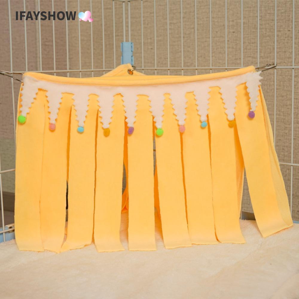 IFAYSHOW หนูตะเภามุม Hideout, มุมอุปกรณ์กรงหนูตะเภา, เปลญวนขนแกะหนูแฮมสเตอร์เต็นท์สัตว์เลี้ยงขนาดเล็ก