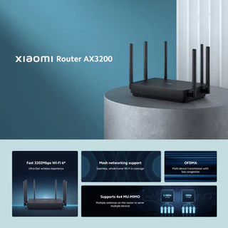 Xiaomi Router AX3200 เราเตอร์ I OFDMA การส่งข้อมูลหลายอุปกรณ์ I Wi-Fi 6 ความเร็วสูง 3202Mbps I รองรับ 4x4 MU-MIMO