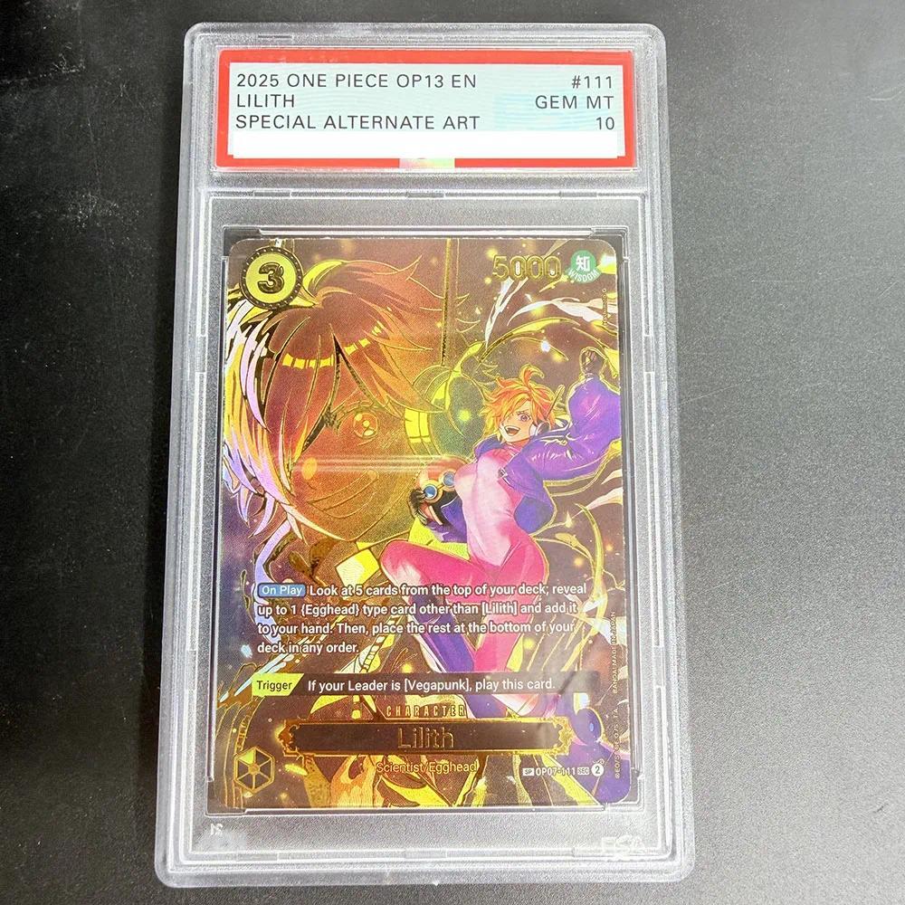PSA 10 DIY ONE PIECE Rating Card 2025 ONE PIECE OP13 EN LILITH OP07-111 คอลเลกชันการ์ดคัดลอก 10 จุด 