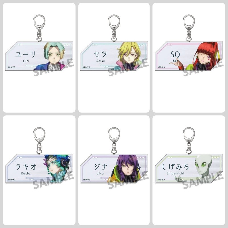 Gnosia Anime Yuri Setsu SQ Rajio Gina อะคริลิคพวงกุญแจรูปโรงงานขายส่งคริสต์มาสของขวัญ 6 ซม.