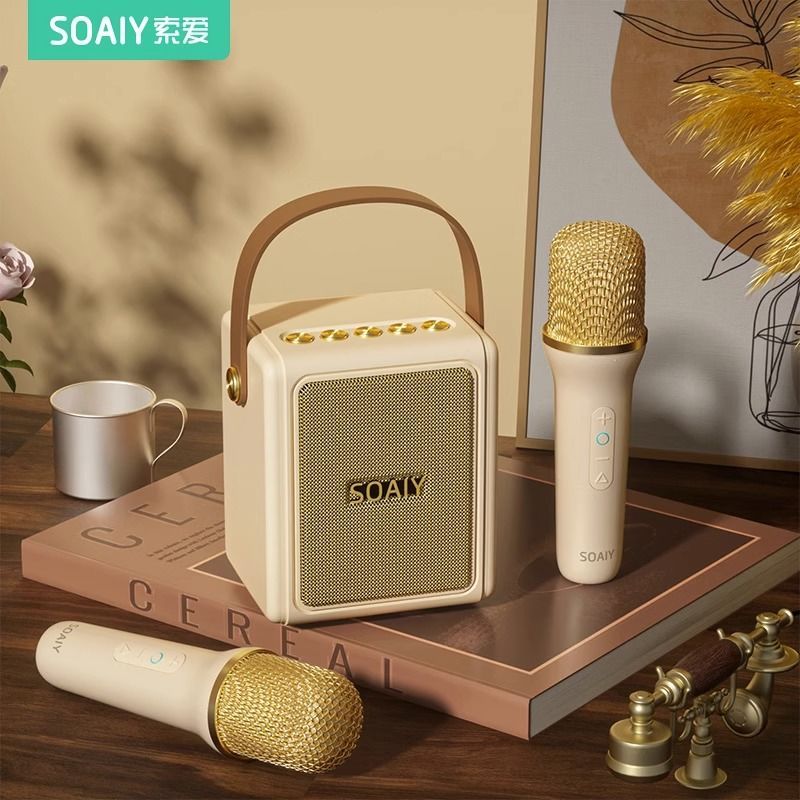 Sony SK9 ไมโครโฟนเสียงไมโครโฟนในตัวลําโพงบลูทูธร้องเพลง National K Song เด็กไร้สายครอบครัว KTV