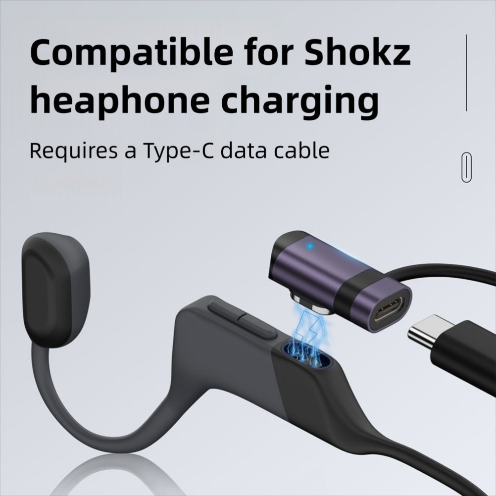 KYBD อะแดปเตอร์ชาร์จสําหรับ S710 หูฟังแบบพกพา Type C Converter ชาร์จเชื่อมต่อพร้อม Lanyard สําหรับ S