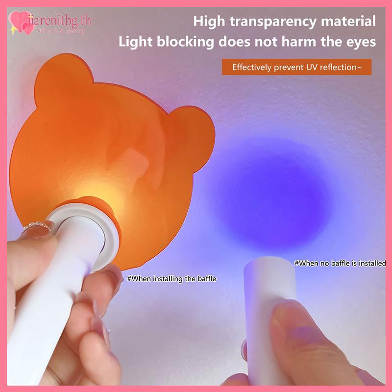 RENBG อุปกรณ์ร้านเสริมสวยเล็บอะคริลิค Light-Blocking Baffle สําหรับเล็บตรง Uv โคมไฟแว่นตาป้องกัน Anti-Blue-Light TH