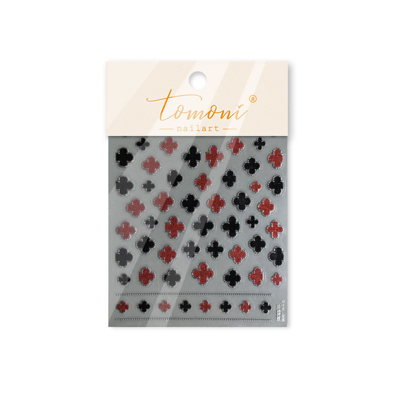 [Meow.sensei] tomoni Gilding สติ๊กเกอร์ติดเล็บขายดีสติ๊กเกอร์ติดเล็บเรียบง่ายทันสมัยสติกเกอร์โคลเวอร์สี่ใบระดับไฮเอนด์แต่งเล็บสไตล์ผสม - รูปที่ 3