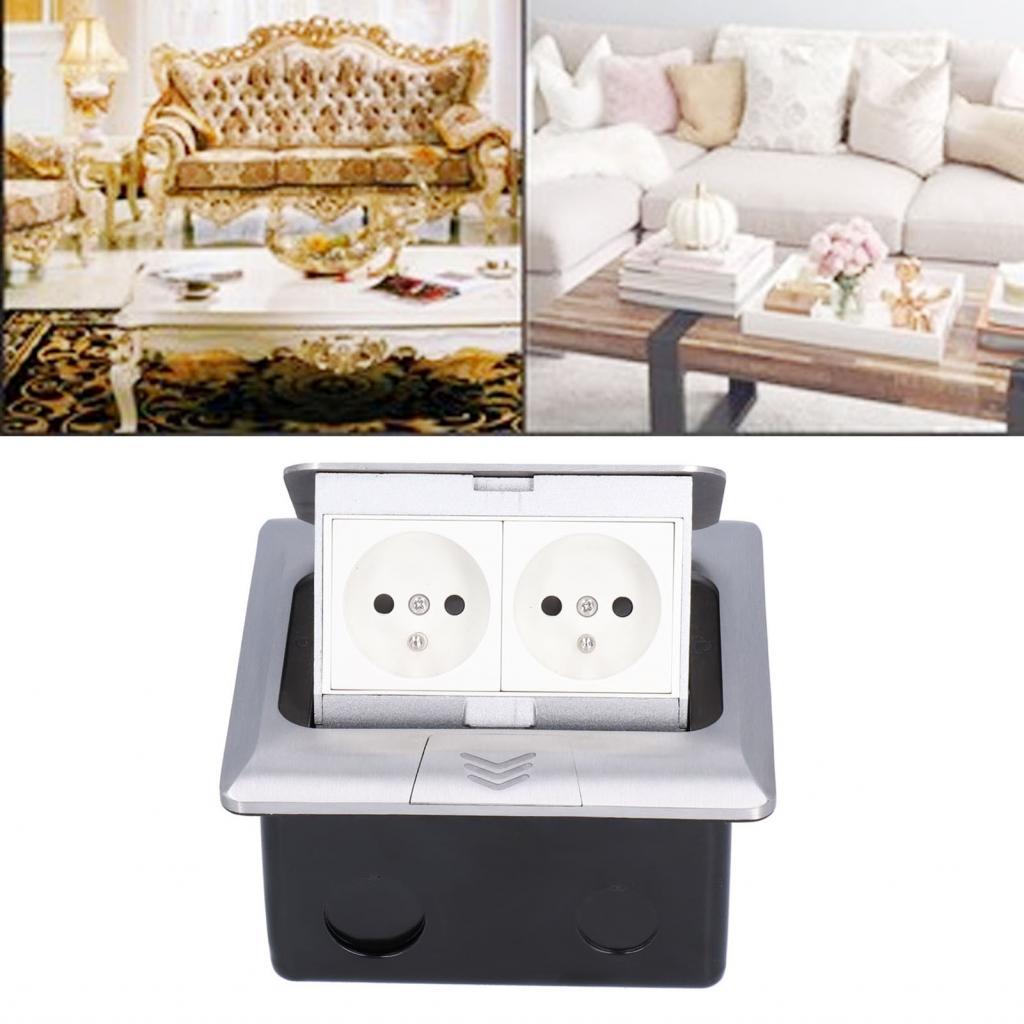 Up Floor Box Weatherproof ทนทานสารหน่วงไฟ PC Pop 2 ซ็อกเก็ต 250V J28 สําหรับห้างสรรพสินค้า 4s Shop