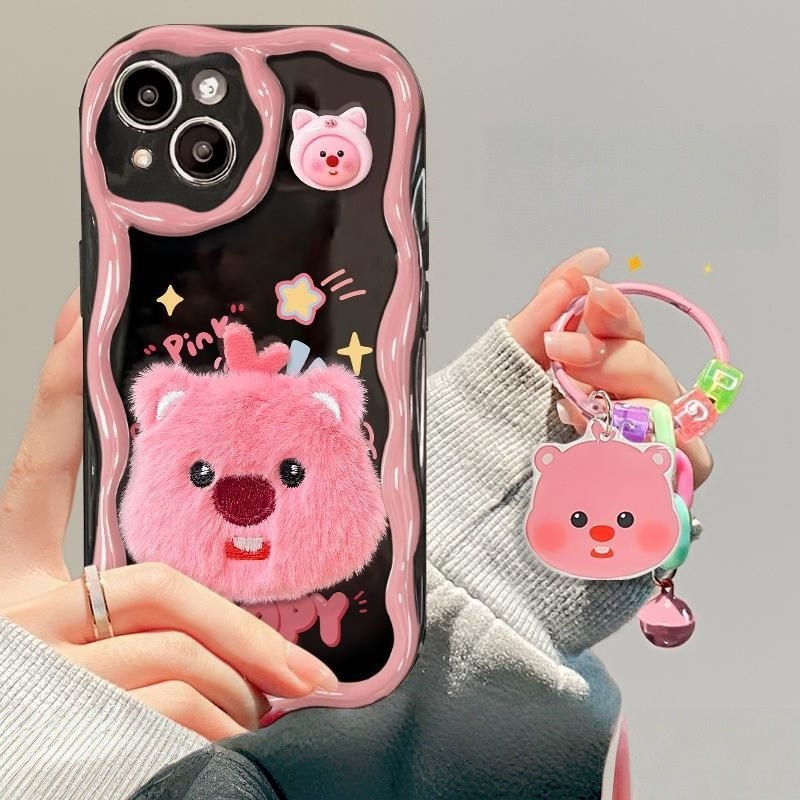 3D Loopy ตุ๊กตาจี้สําหรับ VOVO V60 Lite V50 V40 Lite V30 V3E V29 V29E V27 V27E V25 V23 V23E 5G น่ารั