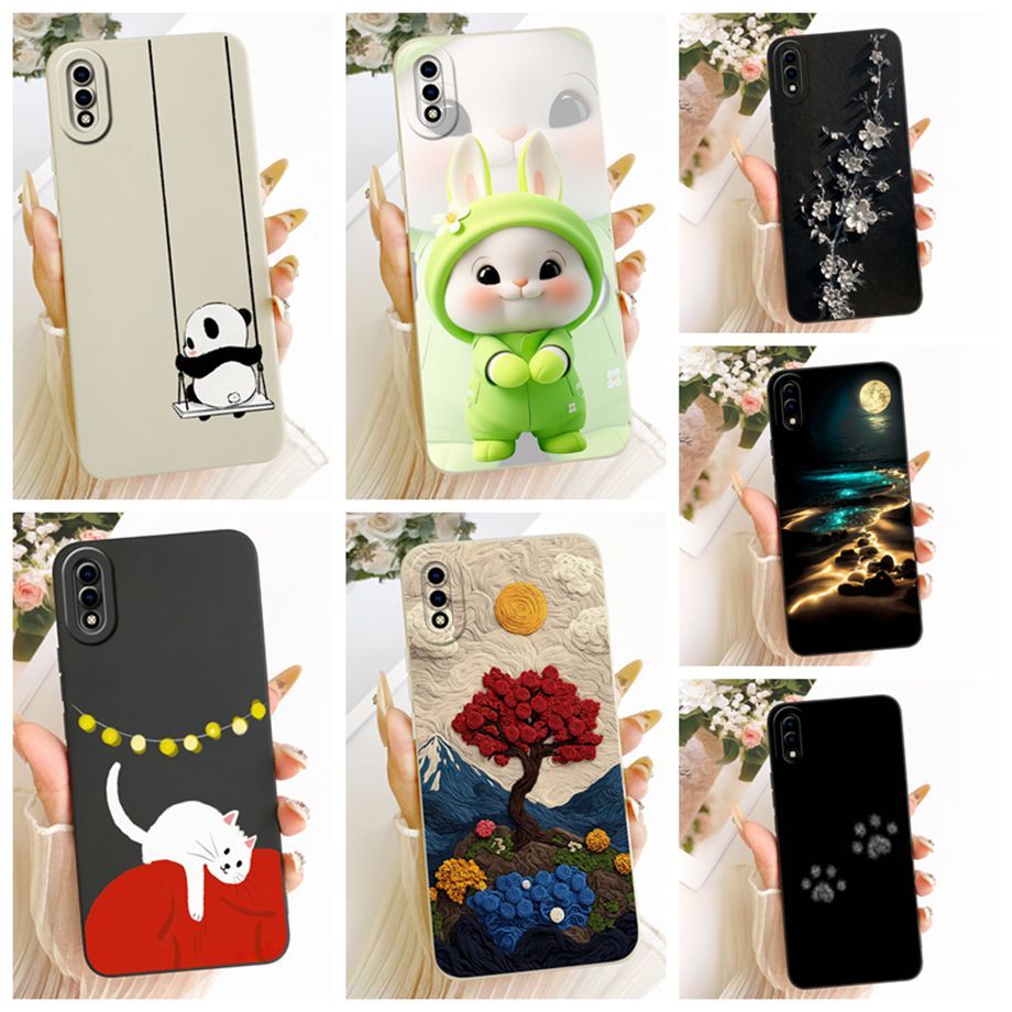 สําหรับ Vivo Y91C Y90 ปลอก 1908 เคสโทรศัพท์สําหรับ Vivoy91c Y 90 กระต่ายน่ารัก Panda ซิลิโคนอ่อนนุ่ม
