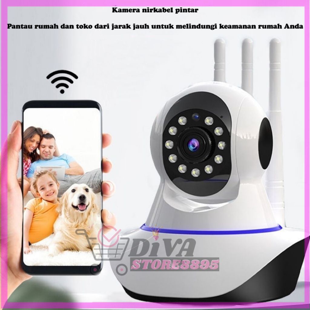 กล้องวงจรปิด WiFi Smart Camera Q5S 3 เสาอากาศ / Q5SY 5 เสาอากาศ - DIVASTORE