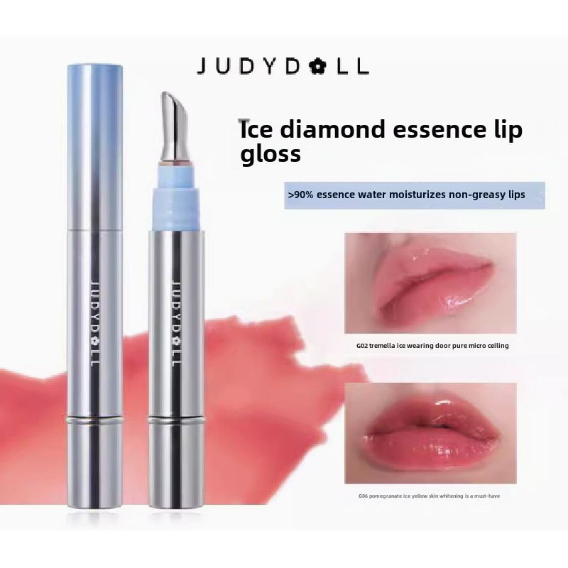 Judydoll Ice Diamond Essence Lip Gloss Lip Glaze Lip Oil ลิปสติก Ice Cool Water Feel Lip Protection 