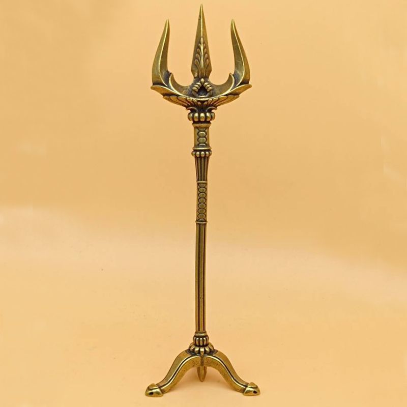 Master Consecration Town House Exorcisting Evil Security ทองแดง Trident หัว Aquaman Trident อาวุธ Er