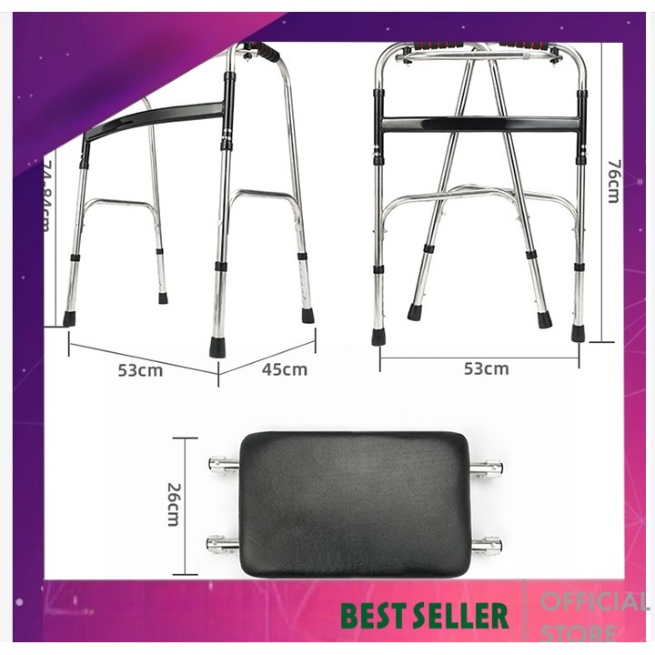 เครื่องช่วยเดิน Walker สำหรับผู้พิการและผู้สูงอายุ แข็งแรง ทนทาน รับน้ำหนักสูง