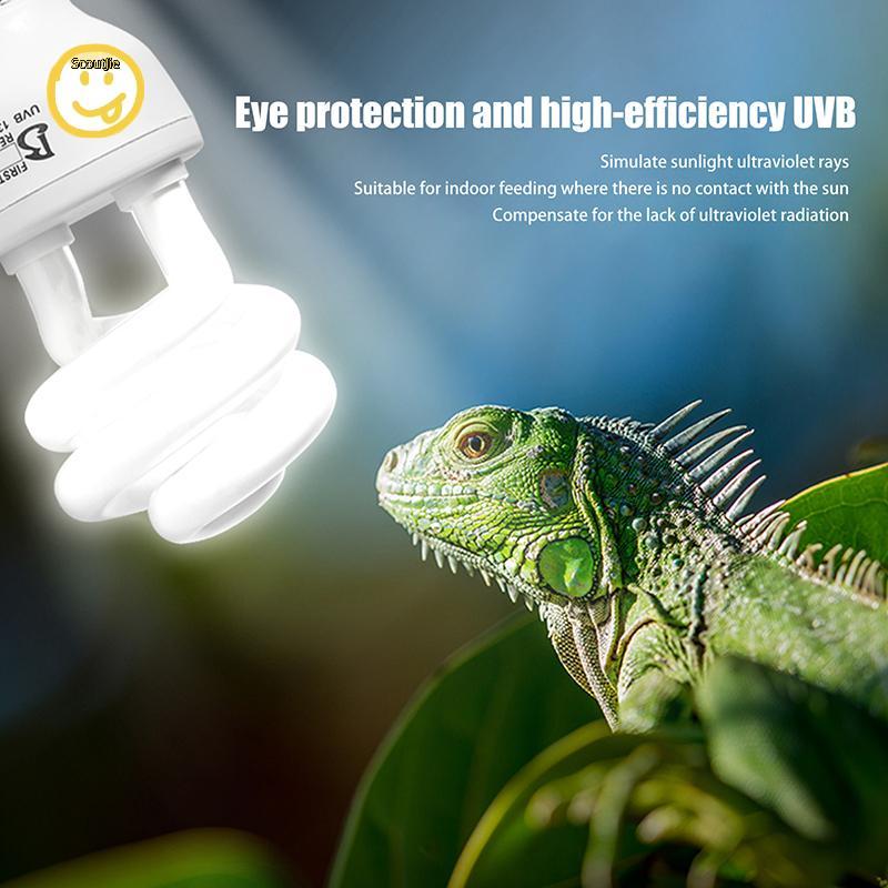 ScoutJie 1 ชิ้น 13/26W UV Rays ประหยัดพลังงาน Terrarium Basking Light 5.0 10.0 UVB สัตว์เลื้อยคลานโคมไฟความร้อน TH