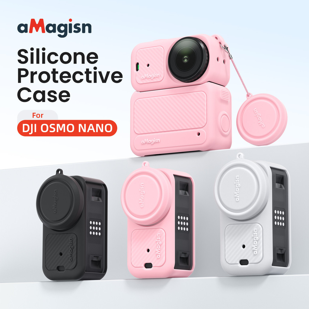 สําหรับ DJI OSMO NANO เคสซิลิโคนฝาครอบเลนส์ป้องกันแบบพกพา DJI NANO อุปกรณ์เสริมสําหรับกล้องกีฬา