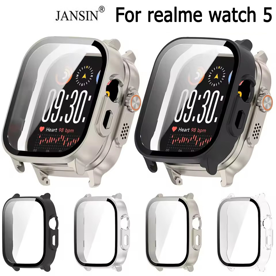 เคส สําหรับ realme watch 5 ป้องกันเต็มจอ พร้อมกระจกนิรภัย นาฬิกาอัฉริยะ