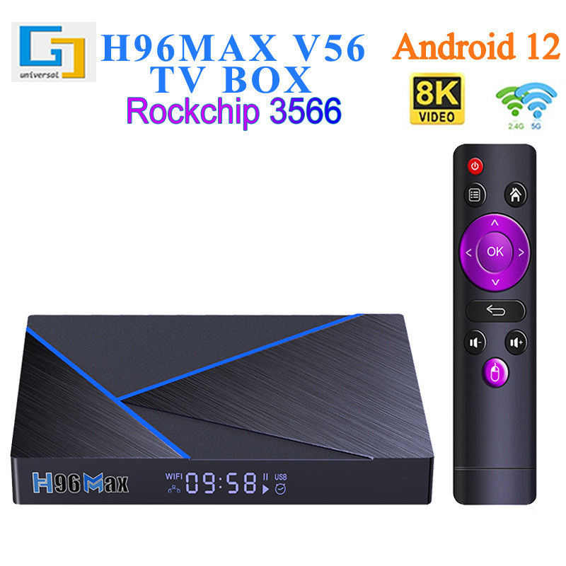 Cross-Border H96MAX V56 Set Top box RK3566 Android 12 กล่องทีวี 8K HD กล่องทีวีบลูทูธขายส่ง