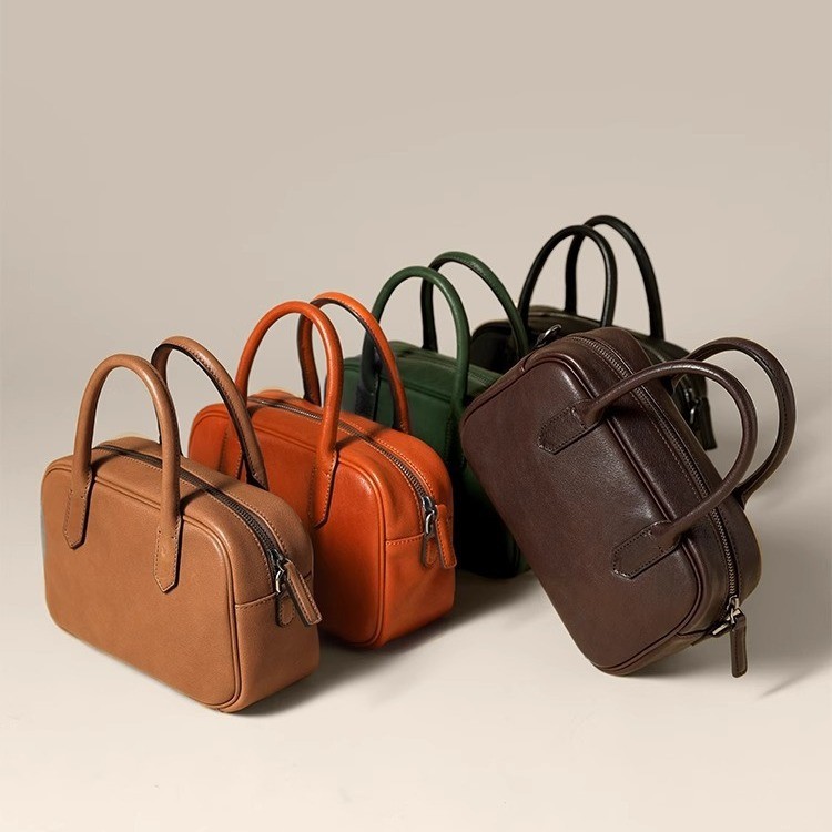 Qiuzhen กระเป๋าสะพายข้าง หนังโคแท้ ดีไซน์ใหม่ปี 2024