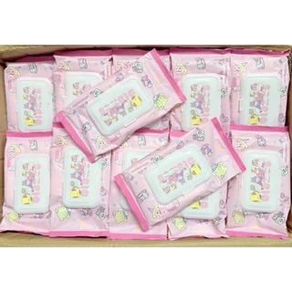 Miki.hp ทิชชู่เปียก Baby Wipes ˚ʚ🍒ɞ˚ Sanrio 10 ห่อ ˚ʚ🍒ɞ˚ ผ้านุ่มชุ่มชื่นขนาดพกพา พร้อมส่ง💧💧