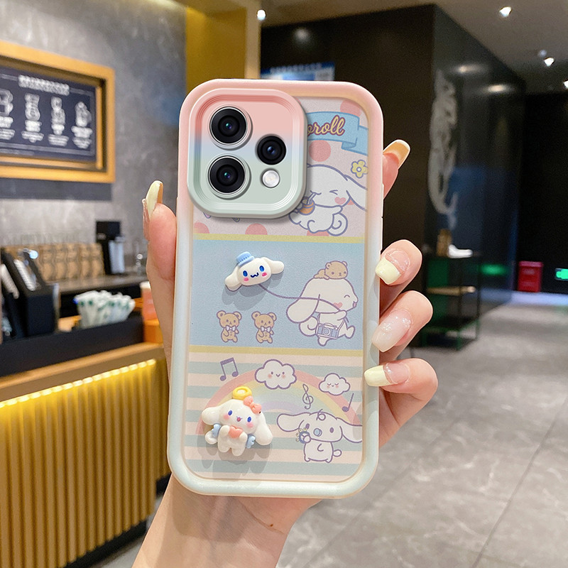 เคส OPPO Reno 15 (5G) ลูกถ่านหินสีดํา/กลัว Qiagou/Mischievous Melody/สีสันเครยอนชินจัง/Kite หยก Guigou/KT แมวการ์ตูน Sticky ตุ๊กตาเคสโทรศัพท์ - รูปที่ 4
