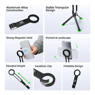 GOOJODOQ Magnetic Phone Stand Foldable and Portable Stable Triangle Structure Four Usage Modes