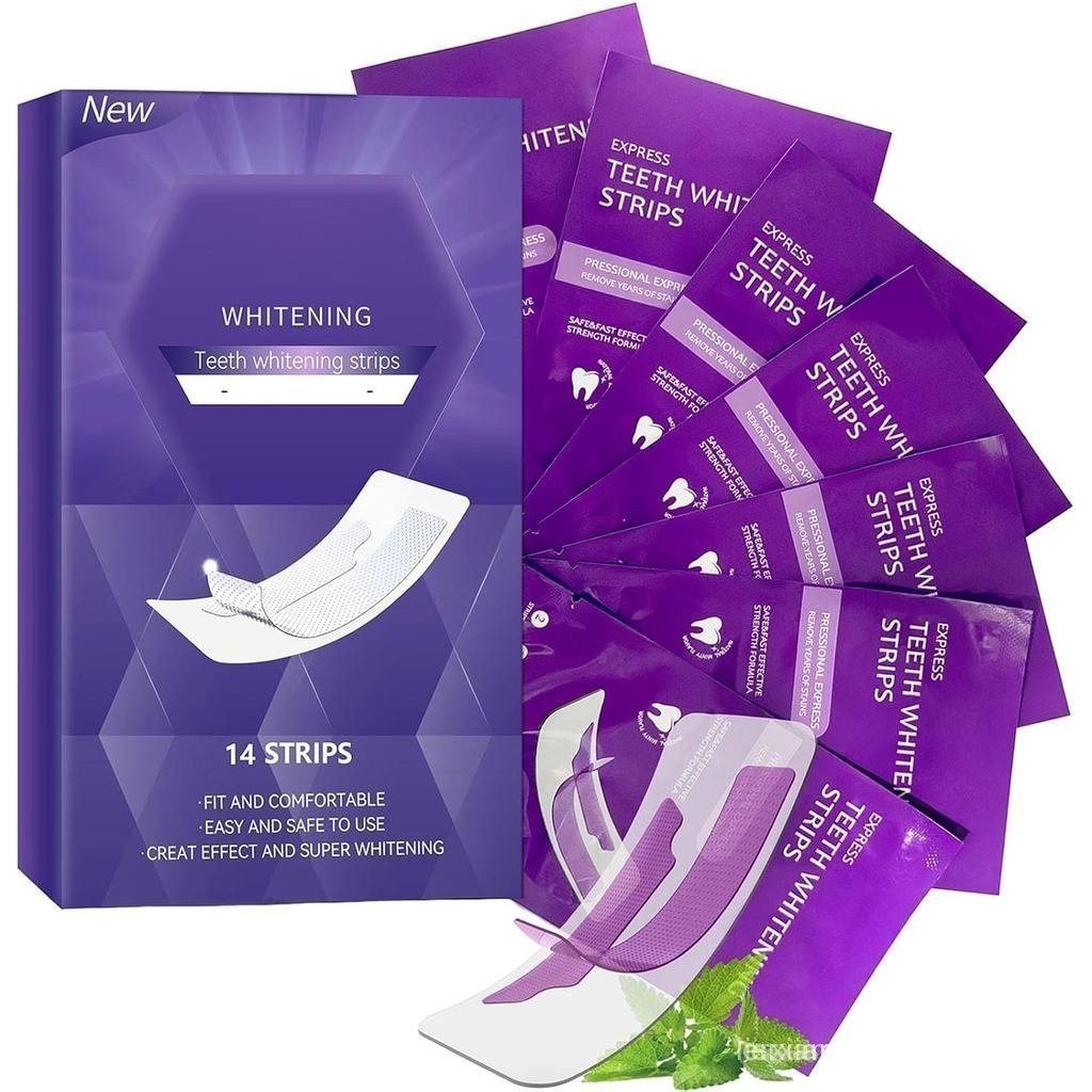 Whitening Strips for Yellow Teeth, Purple Teeth Whitening Strips, Tooth Cleaning Strip, Tooth Stain 