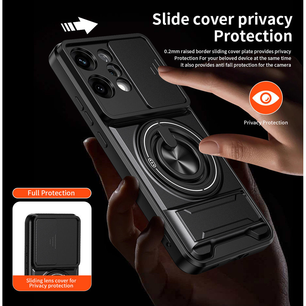 ปลอกสําหรับOPPO Reno 15 Pro Max 15F 14F 14 13 13F 4G 5G 2026 กรณีเกราะกันกระแทกแหวนแม่เหล็กสําหรับReno15 15Pro Reno14 14Pro 13Pro Pushดึงกล้องป้องกันปกหลัง - รูปที่ 6