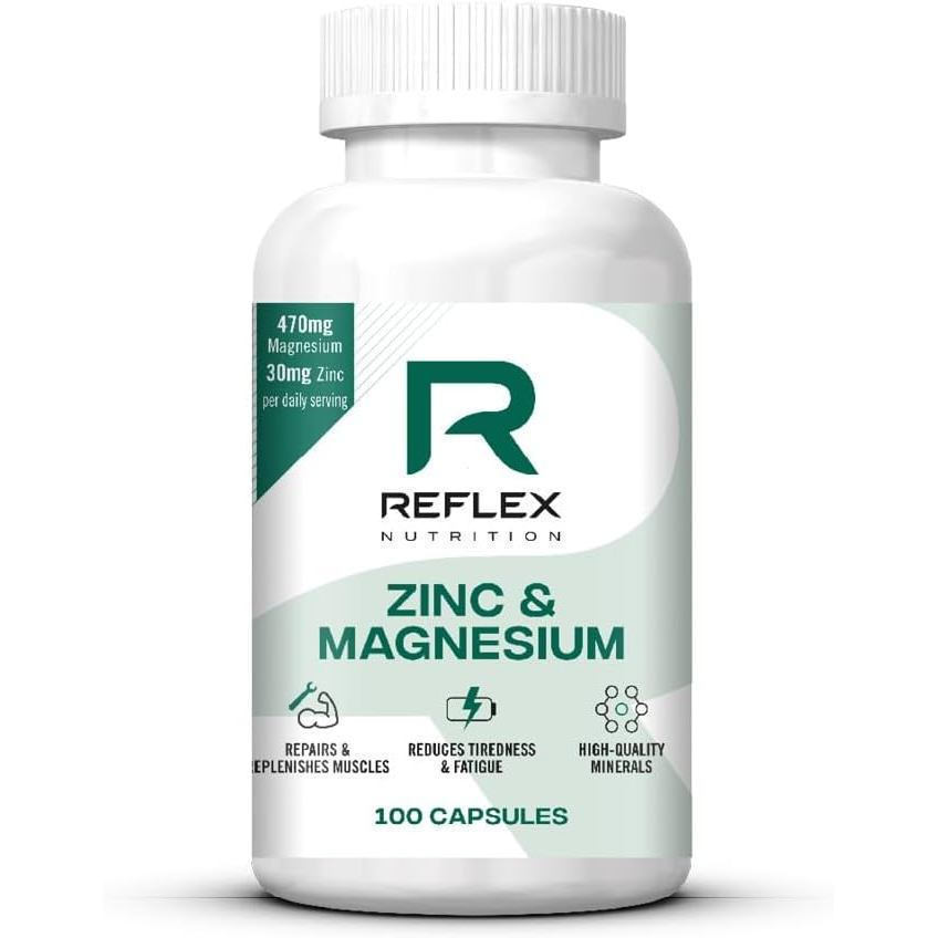 Reflex Nutrition Zinc Magnesium อาหารเสริม-รองรับฟังก์ชั่นกล้ามเนื้อปกติและโปรตีนสังเคราะห์-ลดความเม