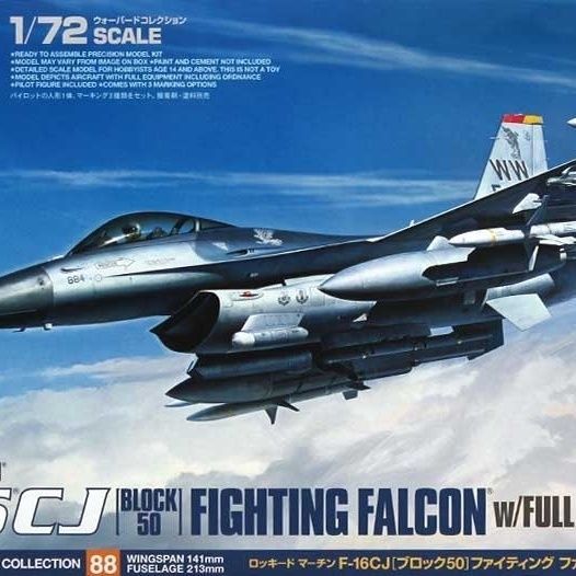 Tamiya ประกอบเครื่องบินรุ่น 60788 1/72 F-16CJ Fighting Falcon Fighter