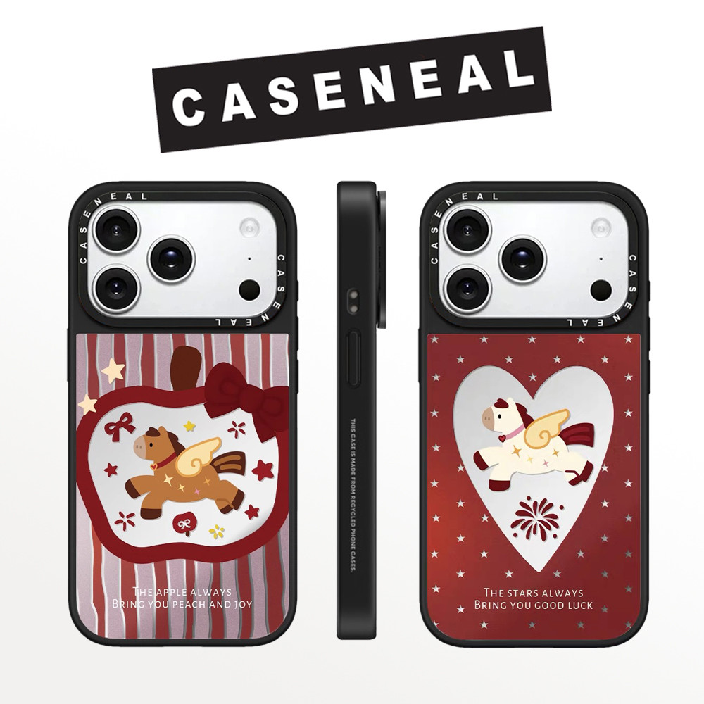 Drop proof CASENEALเคสโทรศัพท์สําหรับiPhone 17ProMax 17pro 17 air 16promax 16 15promax 15 14promax 13 13Promaxเคสแข็งน่ารักม้า12 12PromaxกรณีiPhone 11คุณภาพสูง