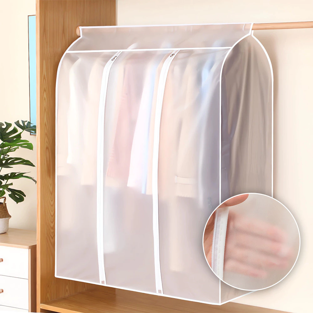120*60*50cm ถุงคลุมเสื้อผ้า ผ้าคลุมราวกันฝุ่น ถุงคลุมเสื้อถุงคลุมเสื้อผ้ากันฝุ่น ปิดทุกด้าน 360องศา โปร่งใส