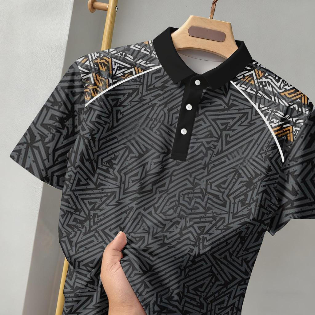 เสื้อโปโลแขนสั้น สไตล์เรียบง่ายและทันสมัย เหมาะสำหรับใส่ทำงานและวันหยุด ราคา ถูกที่สุด ดีลบีเคเค แกลเลอรีภาพที่ 4