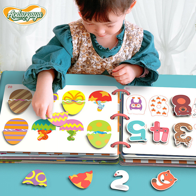 Aoduoyaya หนังสือกิจกรรม หนังสือเสริมพัฒนาการ หนังสือฝึกสมอง ของเล่นเด็ก Busy Book Quiet Book