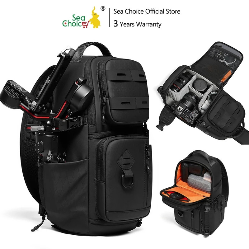 SEA CHOICE กระเป๋ากล้องสะพายข้าง สำหรับกล้อง SLR/DSLR/Mirrorless กันกระแทก เหมาะสำหรับ Canon, Nikon, Sony, Fuji