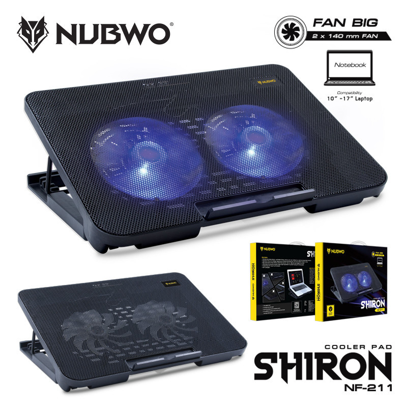 [สินค้ารับประกัน1ปี] Nubwo COOLER PAD NF211 พัดลมระบายอากาศ สำหรับ Notebook ขนาด 10-17 นิ้ว