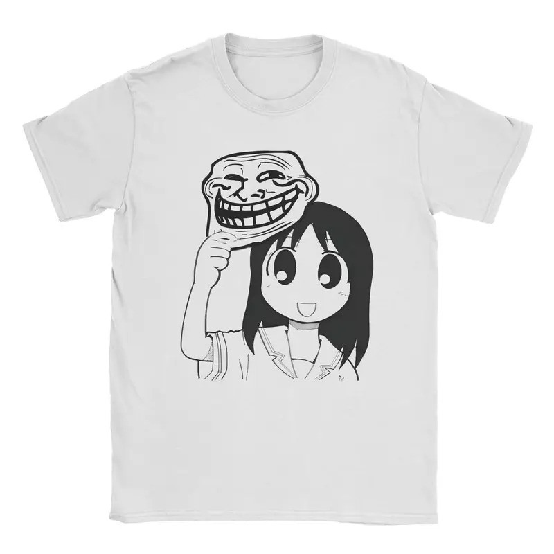 ผู้ชาย เสื้อยืด โอซาก้า ออทิสติก ตลก น่ารัก เสื้อยืด Ayumu แฟชั่น อนิเมะ Azumanga Daioh เสื้อยืด