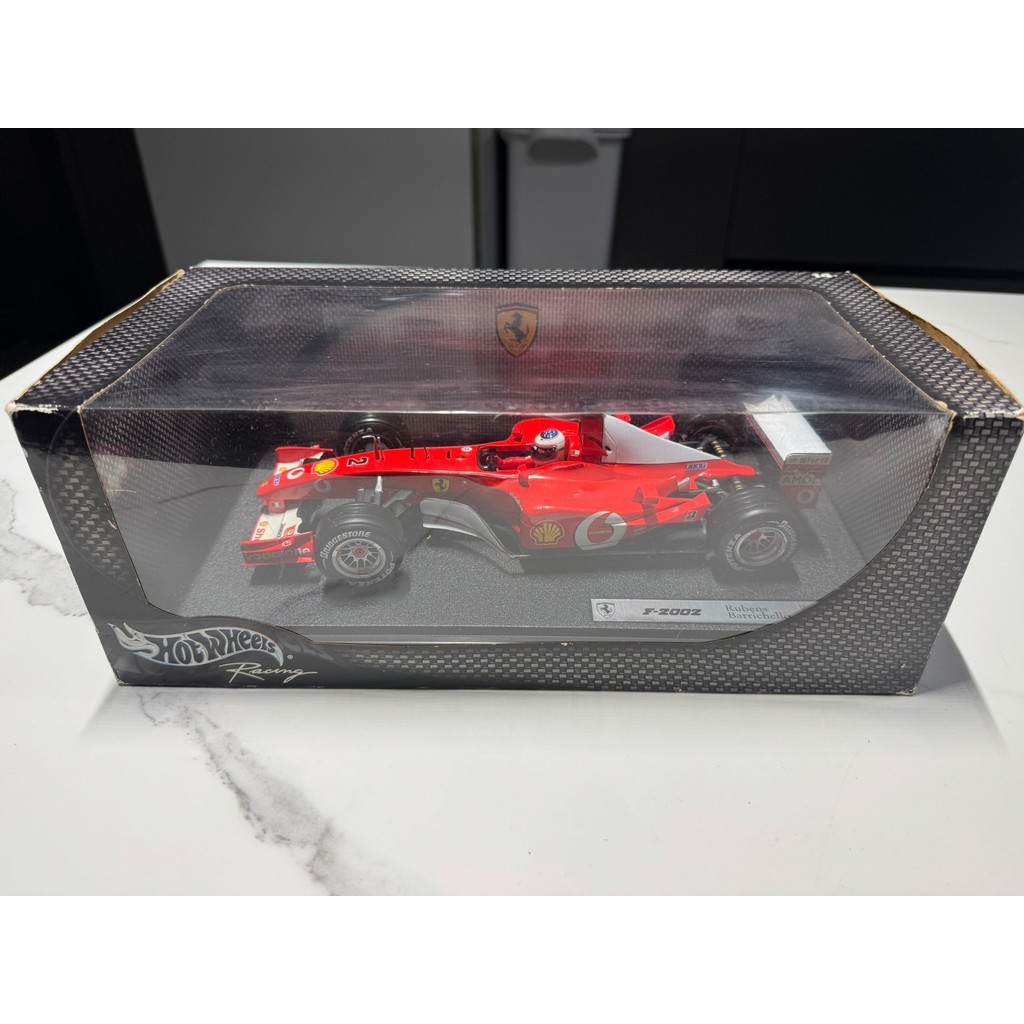 [คลังสินค้าพร้อม] Hot Wheels Ferrari F2002 1/18 F1 Racing Model 2 #Barry Chero จัดส่งฟรี Non-Remote