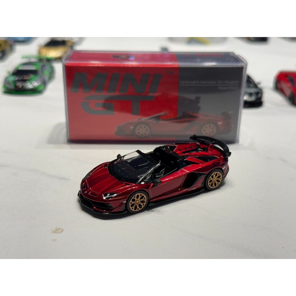 [คลังสินค้าพร้อม] minigt Lamborghini svj Convertible Metallic Red Words หากสนใจ < I Want} แชทกับ Me 