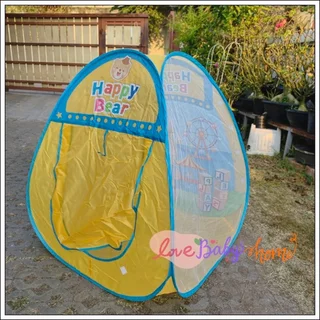 เต๊นท์พี่หมีแสนสนุก ขนาด 75 * 75 * 90 เซน เต๊นท์สามารถพับเก็บได้