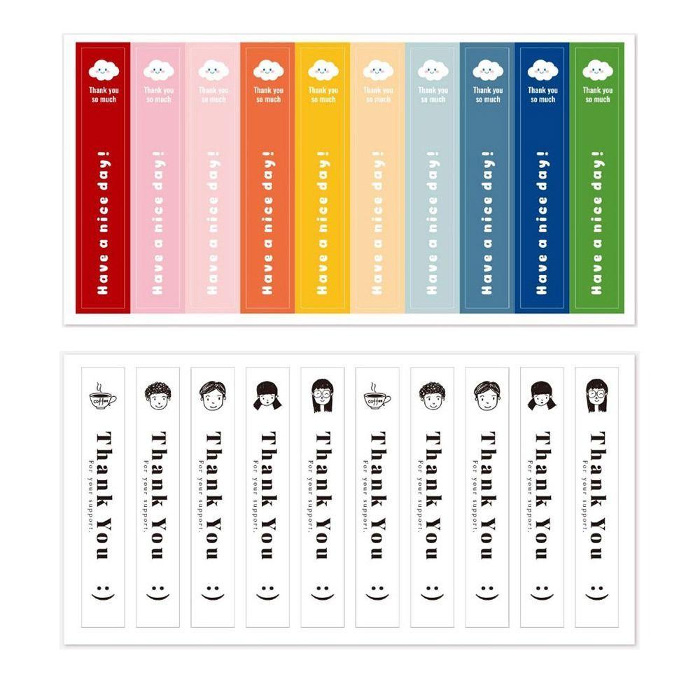 MUNDAUN 100 ชิ้น/10 แผ่นสติกเกอร์ชานม,ธุรกิจขนาดเล็กขอบคุณสําหรับป้ายซีลรองรับ,สี่เหลี่ยมผืนผ้า Self-Adhesive ขวดน้ํากาแฟขอบคุณสติกเกอร์ ราคา ถูกที่สุด ดีลบีเคเค แกลเลอรีภาพที่ 3