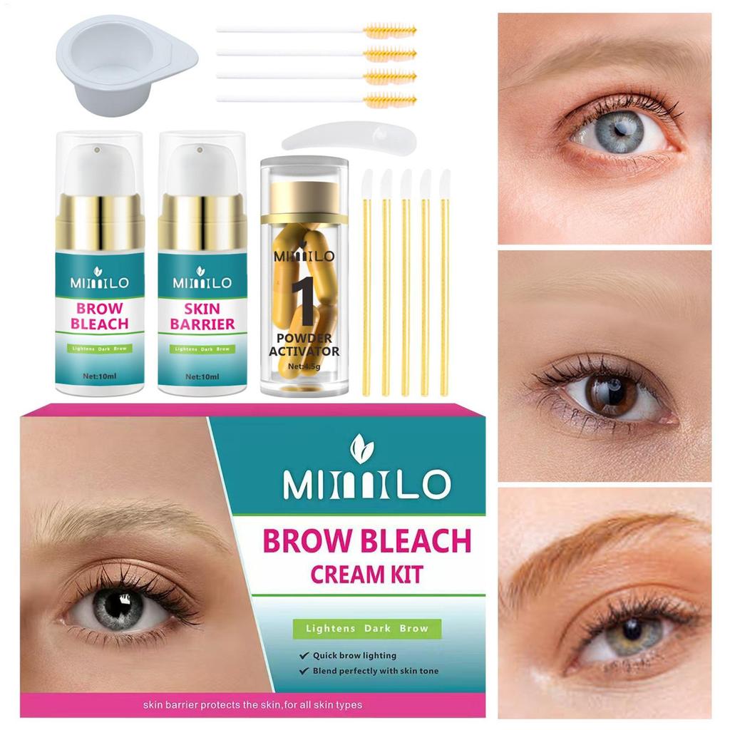 คิ้ว Bleach คิ้ว Lightener อ่อนโยนแต่งหน้า Brow Bleach ที่มีประสิทธิภาพ Eyebrow Tinting Kit สําหรับท
